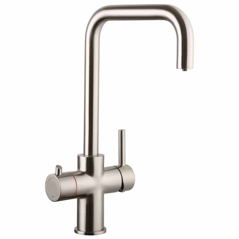 Reginox Amanzi 3 In 1 Boiling Water Mixer Kitchen Tap Including Tap And Filter - Brushed Nickel - AMANZI BN II - TAP 'N' SHOWER