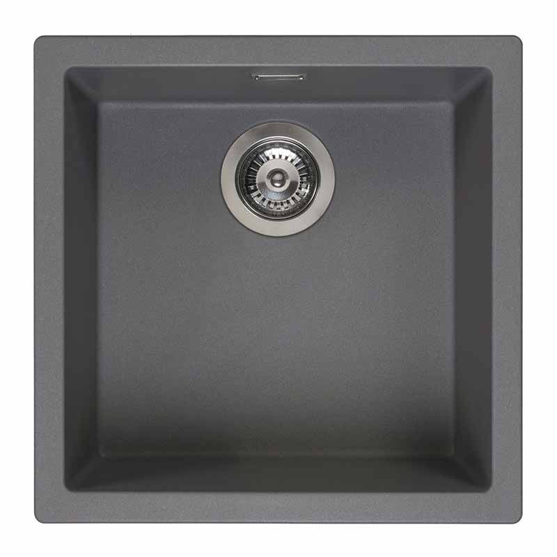 Reginox Amsterdam 40 1 Bowl Kitchen Sink - Grey Silvery - AMSTERDAM 40 GS - TAP 'N' SHOWER