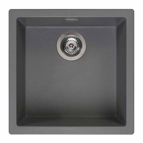 Reginox Amsterdam 40 1 Bowl Kitchen Sink - Grey Silvery - AMSTERDAM 40 GS - TAP 'N' SHOWER
