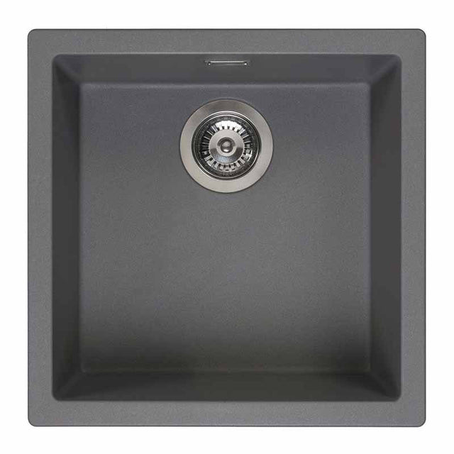 Reginox Amsterdam 40 1 Bowl Kitchen Sink - Grey Silvery - AMSTERDAM 40 GS - TAP 'N' SHOWER