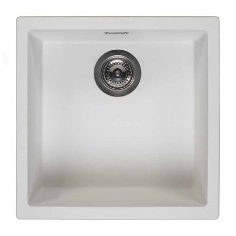 Reginox Amsterdam 40 1 Bowl Kitchen Sink - Pure White - AMSTERDAM 40 PW - TAP 'N' SHOWER