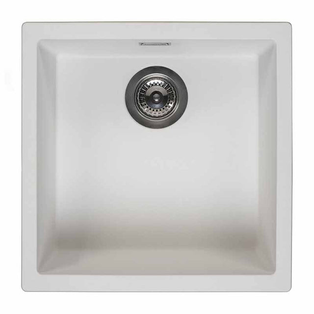 Reginox Amsterdam 40 1 Bowl Kitchen Sink - Pure White - AMSTERDAM 40 PW - TAP 'N' SHOWER
