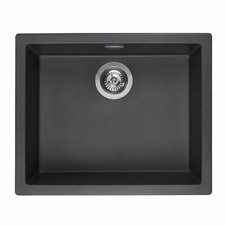 Reginox Amsterdam 50 1 Bowl Kitchen Sink - Black Silvery - AMSTERDAM 50 BS - TAP 'N' SHOWER