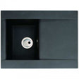 Abode Aspekt 1.0 Bowl black metallic granite inset kitchen sink with single bowl and sleek modern design