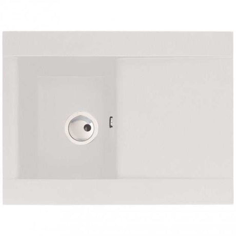 Abode Aspekt 1.0 Bowl white granite inset kitchen sink 716mm by 540mm with modern durable design