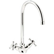 Abode Burford Chrome monobloc kitchen sink mixer tap with dual handles and high-quality chrome finish