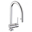 Abode Czar Side Lever chrome pull out kitchen sink mixer tap with sleek modern design