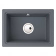 Abode Denton Compact grey metallic granite undermount kitchen sink 1-bowl 500mm x 363mm