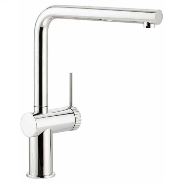 Abode Fraction Kitchen chrome sink mixer tap with single lever and modern durable design
