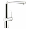 Abode Fraction Kitchen chrome sink mixer tap with single lever and modern durable design