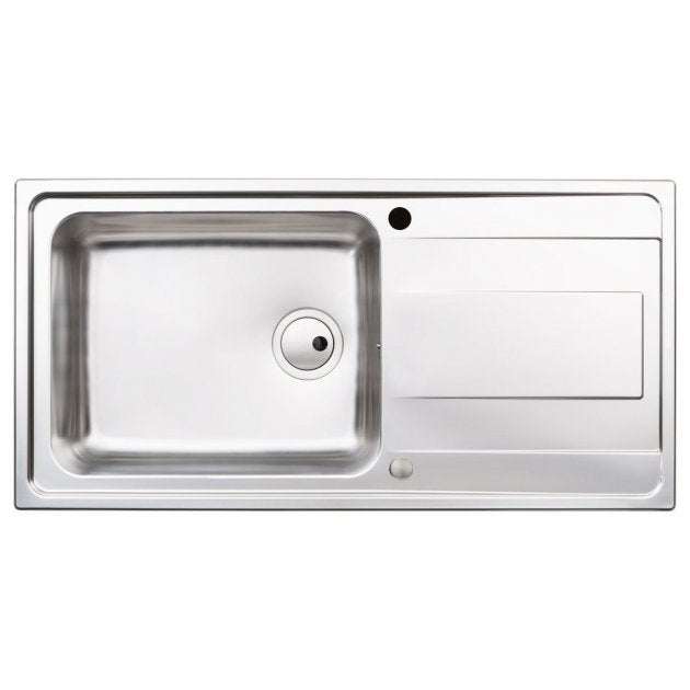 Abode Ixis 1.0 Bowl stainless steel inset kitchen sink with 1000mm length and 500mm width, modern and durable design