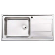 Abode Ixis 1.0 Bowl stainless steel inset kitchen sink with 1000mm length and 500mm width, modern and durable design