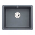 Abode Matrix SQ grey metallic granite inset kitchen sink 1.0 bowl 560mm by 460mm