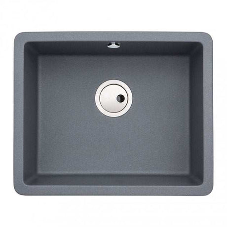 Abode Matrix SQ grey metallic granite inset kitchen sink 1.0 bowl 560mm by 460mm
