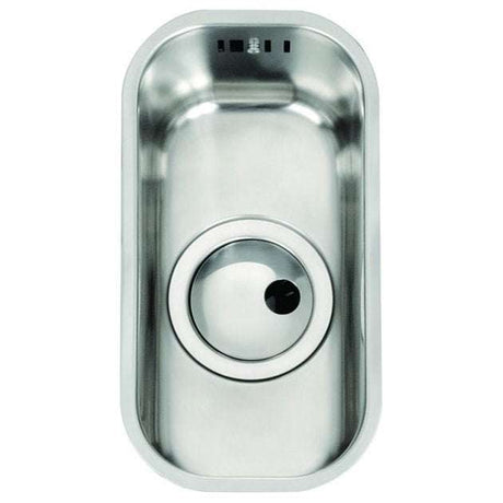 Abode Matrix R50 stainless steel 0.5 bowl undermount kitchen sink measuring 168mm by 318mm