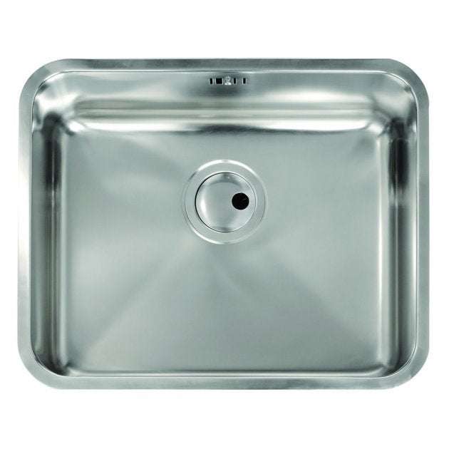 Abode Matrix R50 stainless steel undermount kitchen sink 535mm by 435mm with single bowl design