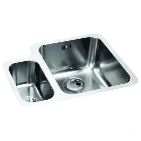 Abode Matrix R50 stainless steel 1.5 bowl right-handed undermount kitchen sink 572mm by 450mm
