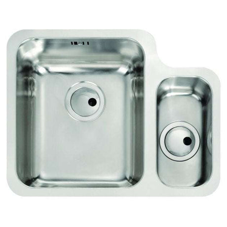 Abode Matrix R50 stainless steel 1.5 bowl left-handed undermount kitchen sink 572mm x 450mm