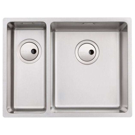 Abode Matrix R15 stainless steel 1.5 bowl right-handed undermount kitchen sink 580mm x 440mm