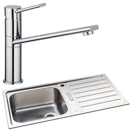 Abode Neron 1.0 Bowl stainless steel inset kitchen sink with Specto tap 1000mm x 500mm