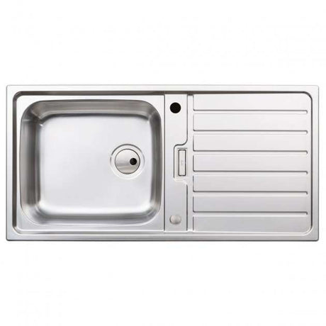 Abode Matrix R15 extra large stainless steel undermount kitchen sink with drainer 750mm x 440mm