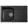 Abode Oriel 1.0 Bowl black granite inset kitchen sink 780mm x 480mm with drainer board