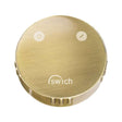 Abode Swich Round Handle brushed brass diverter valve for showers with classic filter