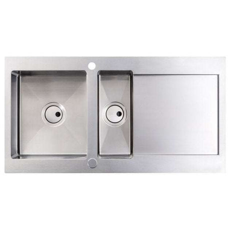 Abode Verve 1.5 Bowl stainless steel inset kitchen sink 1000mm x 530mm with modern durable design