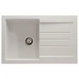 Abode Xcite 1.0 Bowl frost white granite inset kitchen sink with 780mm length and 500mm width