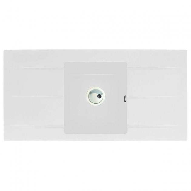 Abode Zero 1.0 Bowl white granite inset kitchen sink 1000mm by 500mm with modern durable design