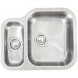 Reginox Alaska Main Bowl Right 1.5 Bowl Kitchen Sink - Stainless Steel - ALASKA MBR - TAP 'N' SHOWER