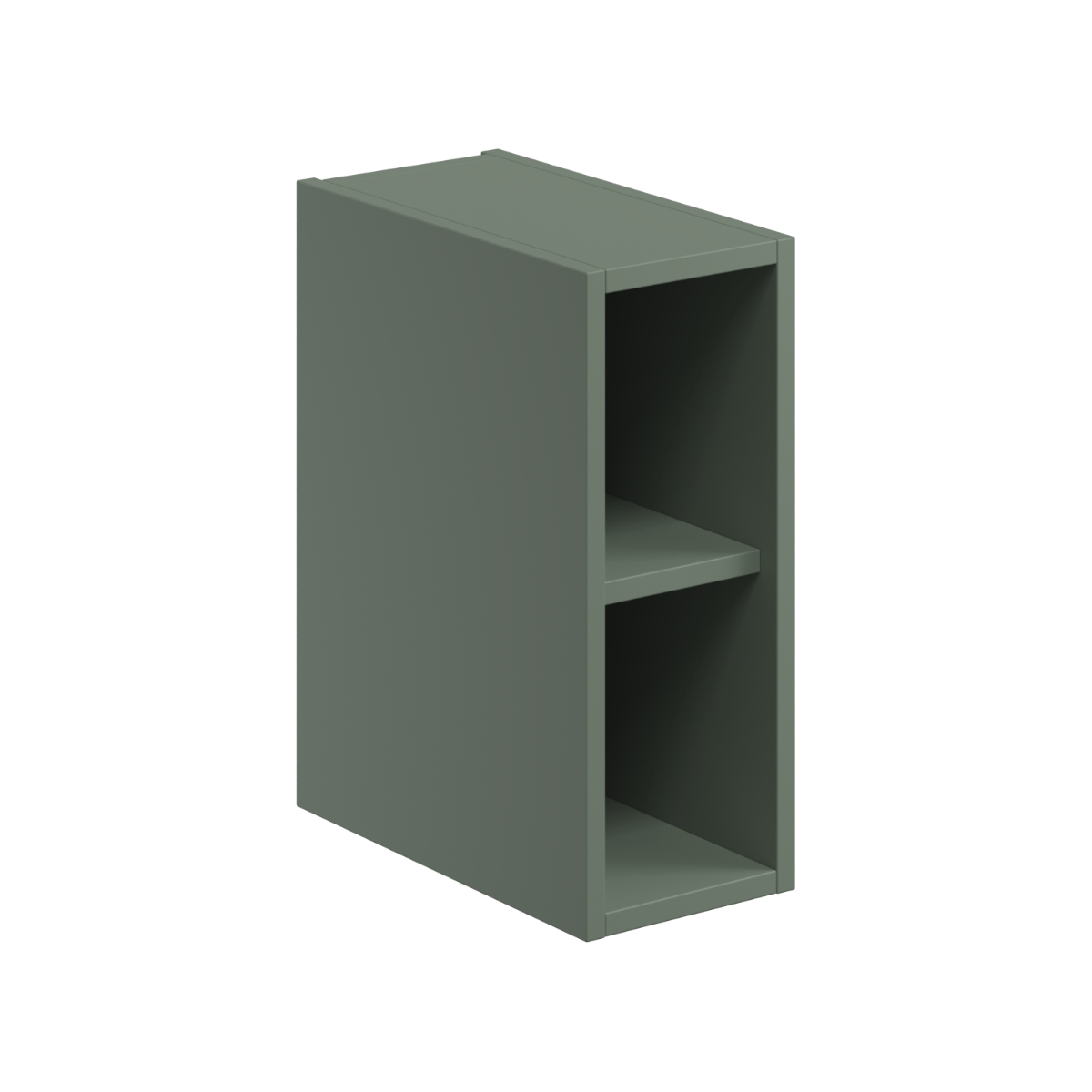 Scudo Alfie Wall Mounted Side Storage Unit 200mm x 500mm x 389mm - Reed Green - ALFIE - 200 - GREEN - TAP 'N' SHOWER