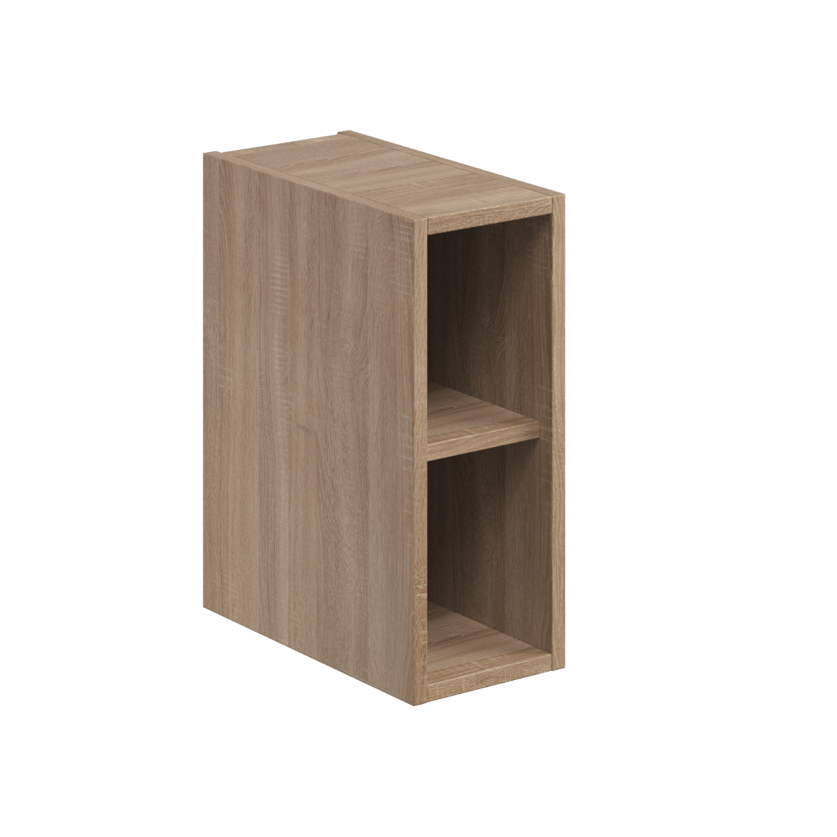 Scudo Alfie Wall Mounted Side Storage Unit 200mm x 500mm x 389mm - Sonoma Oak - ALFIE - 200 - OAK - TAP 'N' SHOWER