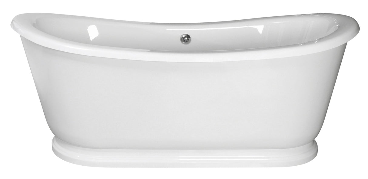 Launde Abbey Slipper Skirt Freestanding Bathtub and Legset - White - TAP 'N' SHOWER