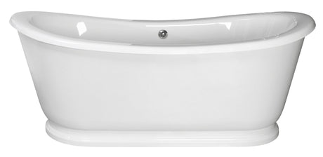 Launde Abbey Slipper Skirt Freestanding Bathtub and Legset - White - TAP 'N' SHOWER