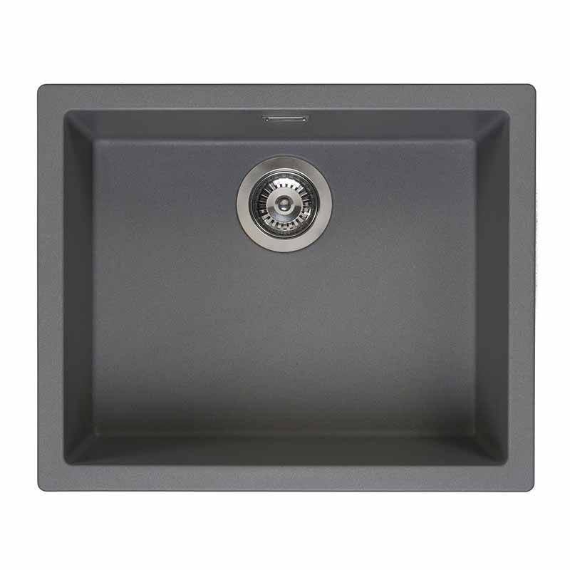 Reginox Amsterdam 50 1 Bowl Kitchen Sink - Grey Silvery - AMSTERDAM 50 GS - TAP 'N' SHOWER