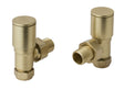 JTP Angled Radiator Valve - Brushed Brass - 23RVABBR