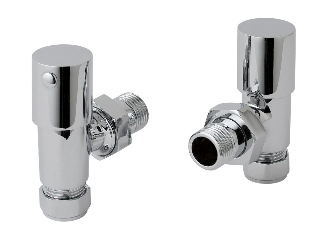 JTP Angled Radiator Valve - Chrome - RVA