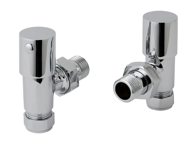 JTP Angled Radiator Valve - Chrome - RVA