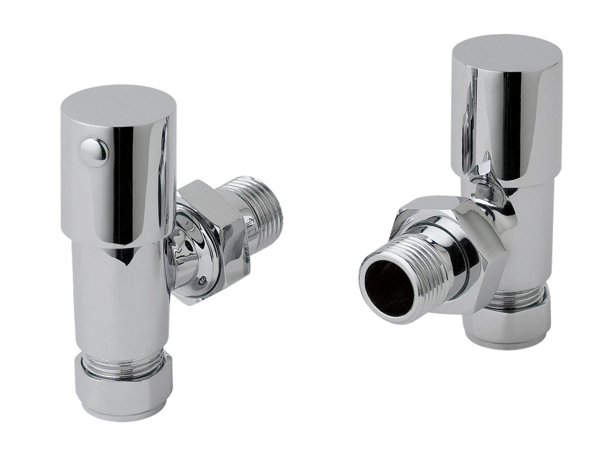 JTP Angled Radiator Valve - Chrome - RVA - TAP 'N' SHOWER
