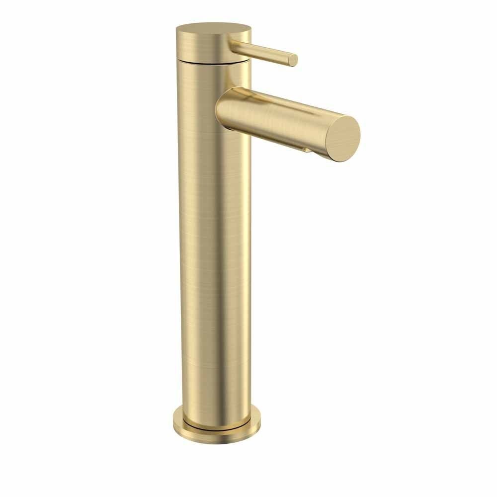 Tavistock Anthem Tall Basin Mixer With Click Waste - Brushed Brass - TAN5204 - TAP 'N' SHOWER