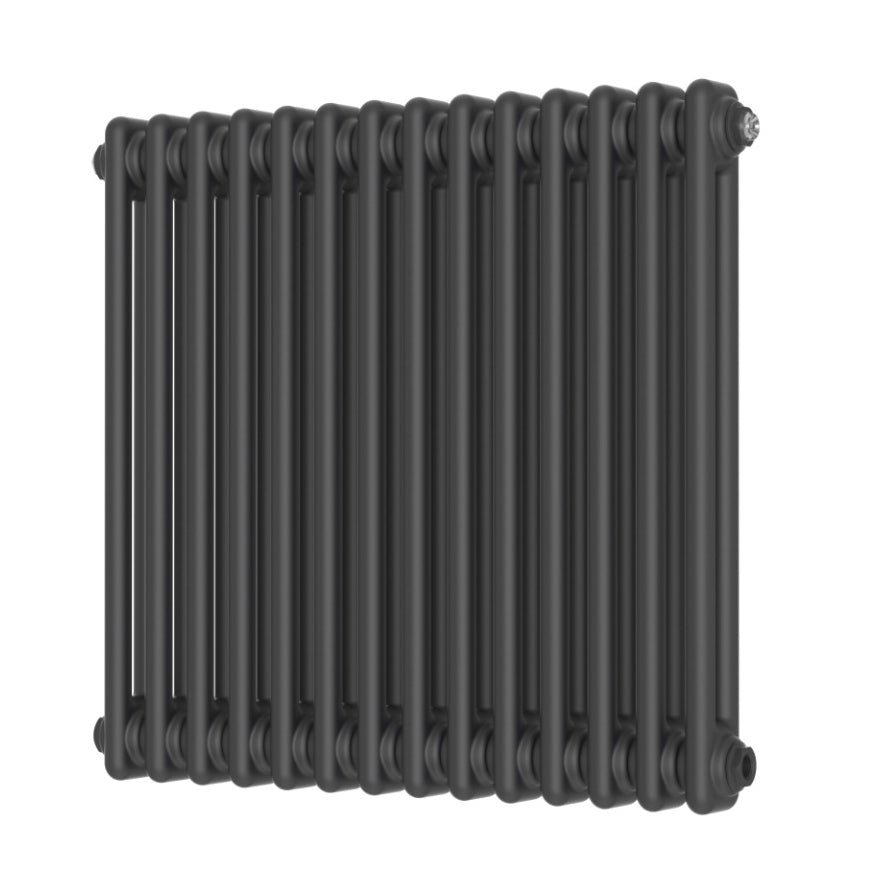 Scudo Column Horizontal Radiator 600 x 650mm - Anthracite - COL - 2 - 60 - 65 - A - TAP 'N' SHOWER