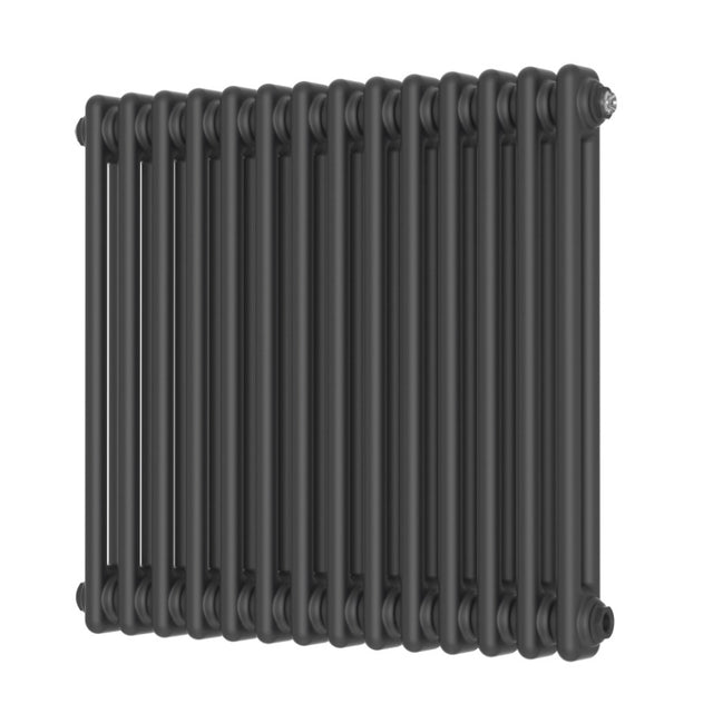 Scudo Column Horizontal Radiator 600 x 650mm - Anthracite - COL - 2 - 60 - 65 - A - TAP 'N' SHOWER