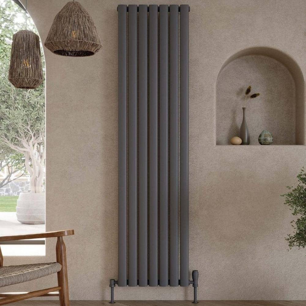 Scudo Apex Designer Radiator Single 1800mm x 236mm - Anthracite - APEX18 - 23V - S - A - TAP 'N' SHOWER