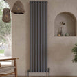 Scudo Apex Designer Radiator Single 1800mm x 236mm - Anthracite - APEX18 - 23V - S - A - TAP 'N' SHOWER