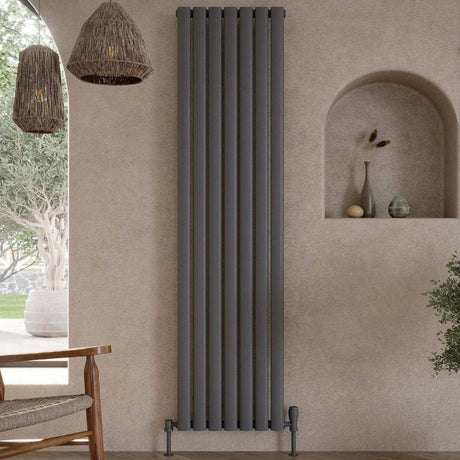 Scudo Apex Designer Radiator Single 1800mm x 236mm - Anthracite - APEX18 - 23V - S - A - TAP 'N' SHOWER