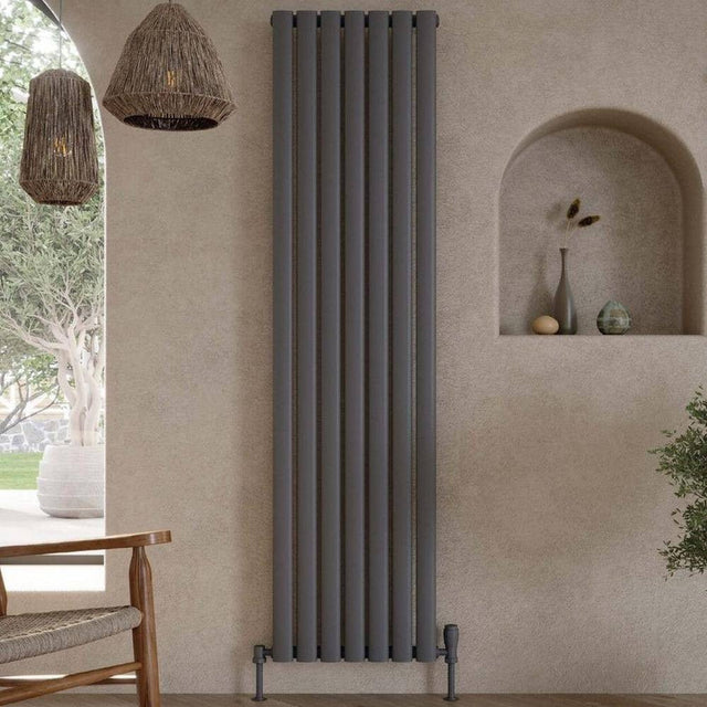 Scudo Apex Designer Radiator Single 1800mm x 236mm - Anthracite - APEX18 - 23V - S - A - TAP 'N' SHOWER