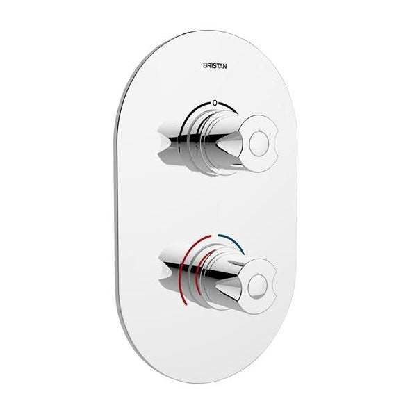 Bristan Artisan Dual Handle Concealed Shower Valve Diverter - Chrome A