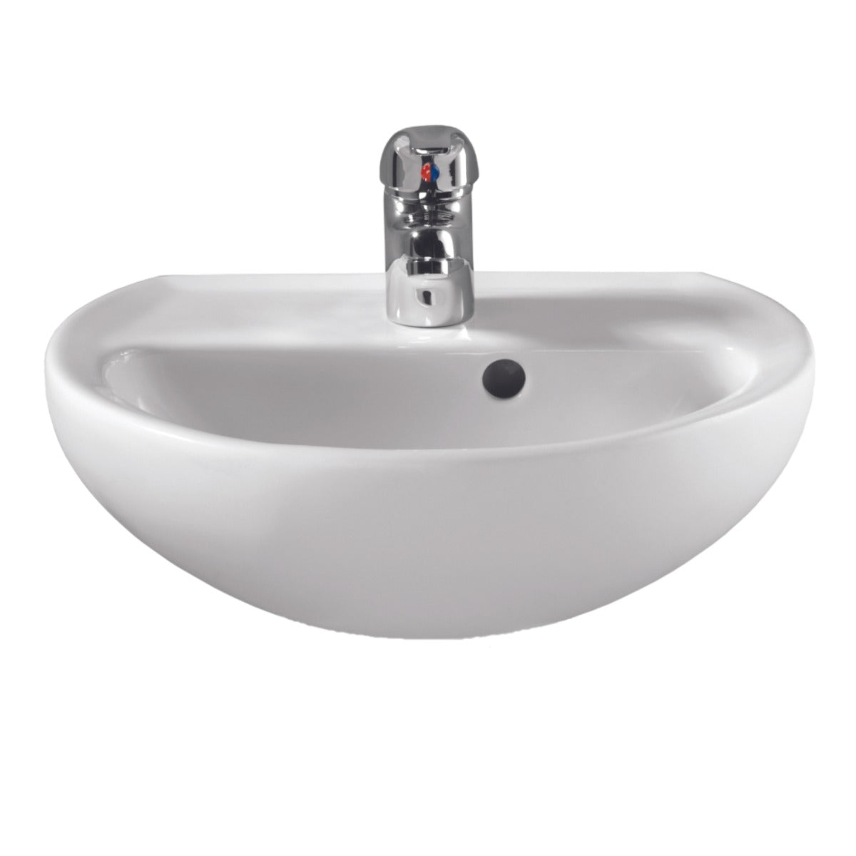 Twyford Alcona 1 Tap Handrinse 400×330 - White - AR4811WH - TAP 'N' SHOWER