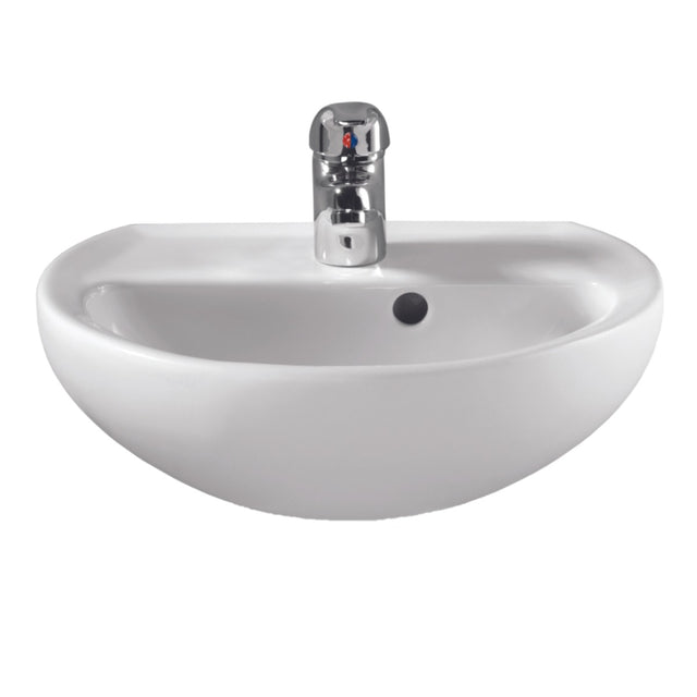 Twyford Alcona 1 Tap Handrinse 400×330 - White - AR4811WH - TAP 'N' SHOWER
